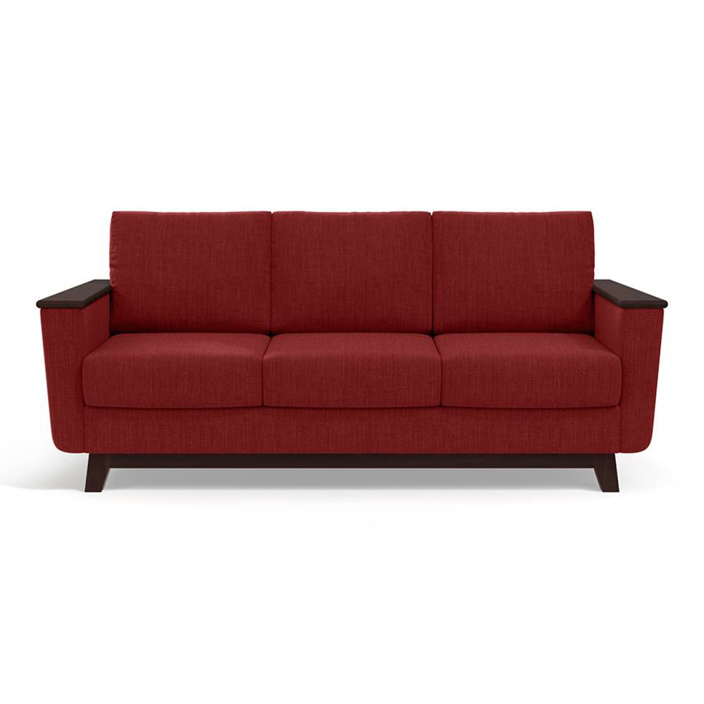 Corby Premium 3 Seater Fabric Sofa in Salsa Red Colour - Urban Ladder