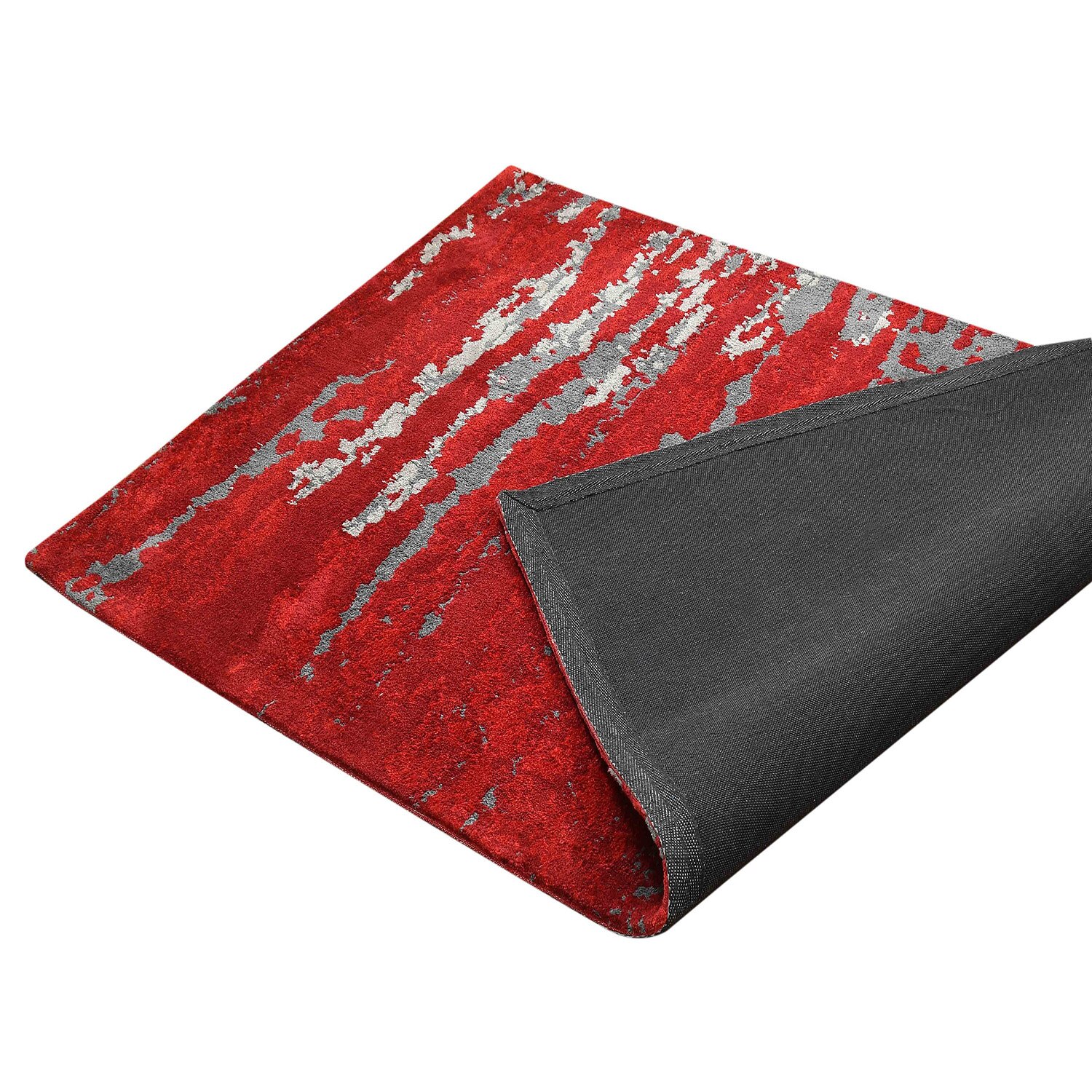 Multicolor Abstract Machine Made Polyester 5 X 7 Feet Carpet