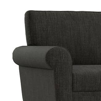 Oxford 3 Seater Fabric Sofa in Graphite Grey Colour