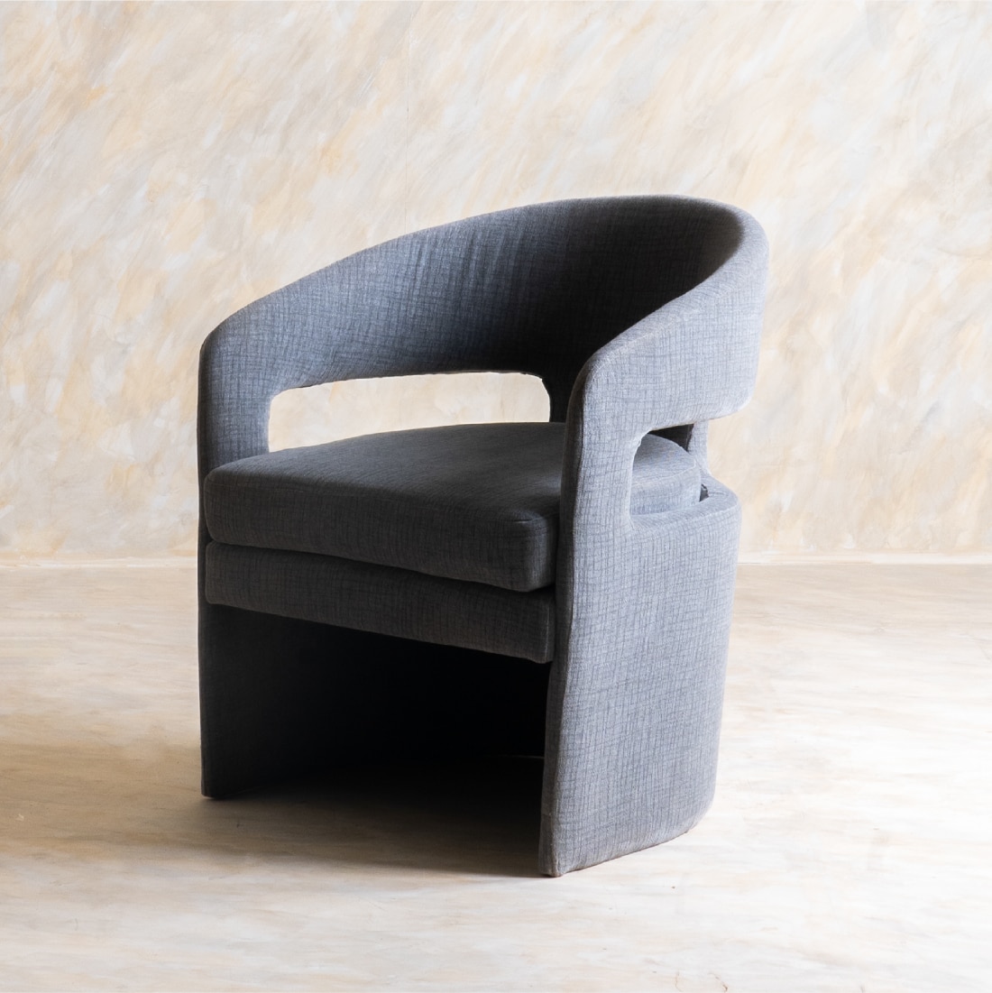 Nouve Fabric Lounge Chair in Grey Colour - Orange Tree