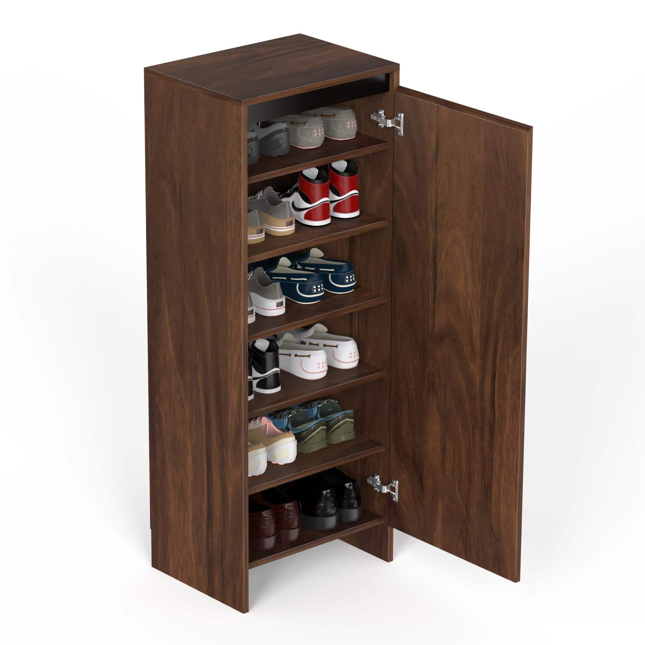 Mavis Engineered Wood Shoe Rack In Brown Maple Finish