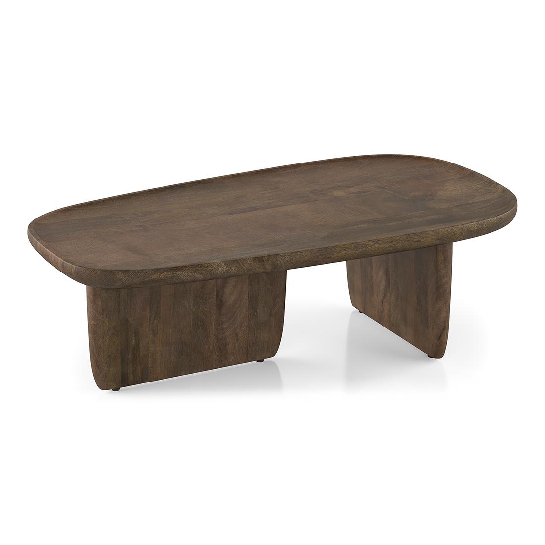 Kaya Solid Wood Coffee Table In Danish Walnut Finish