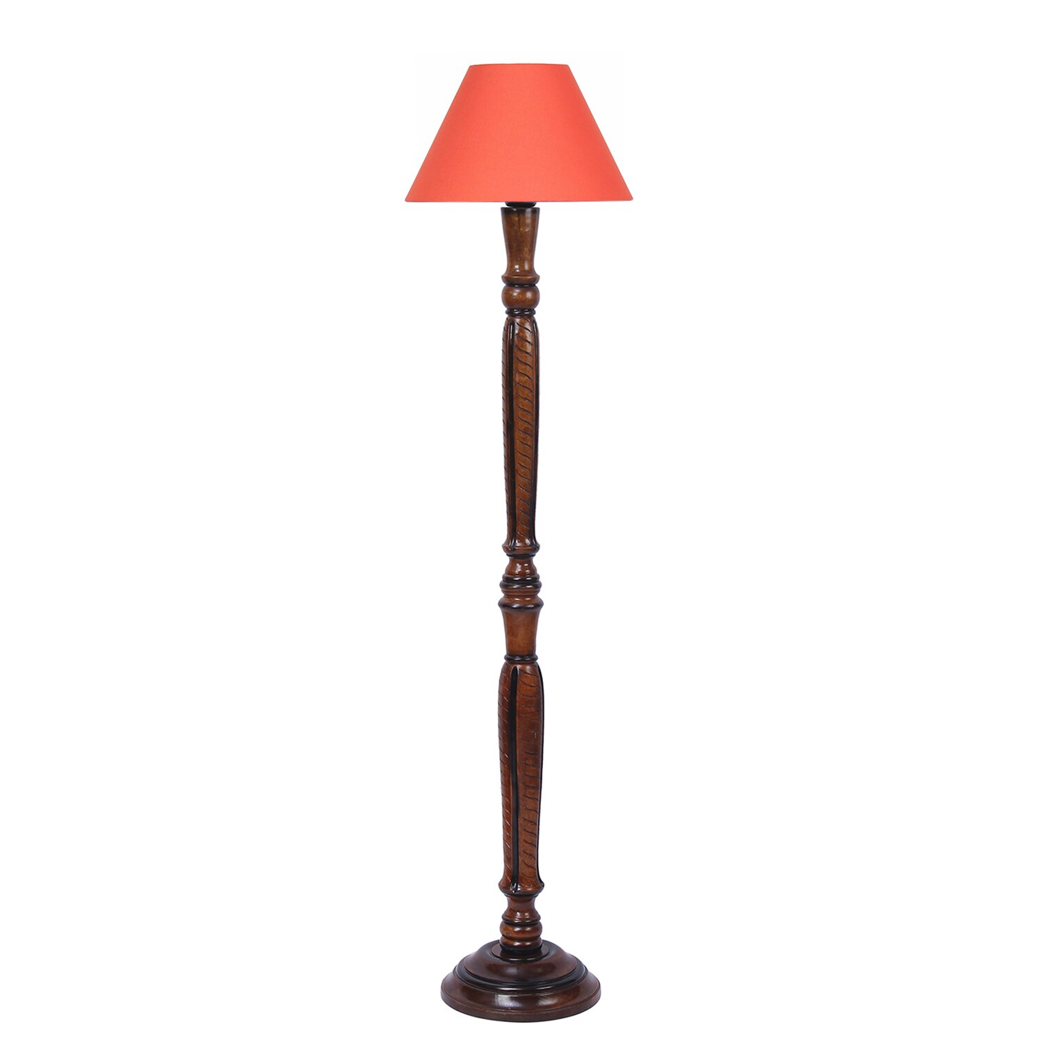 Devansh Wooden Floor Lamp