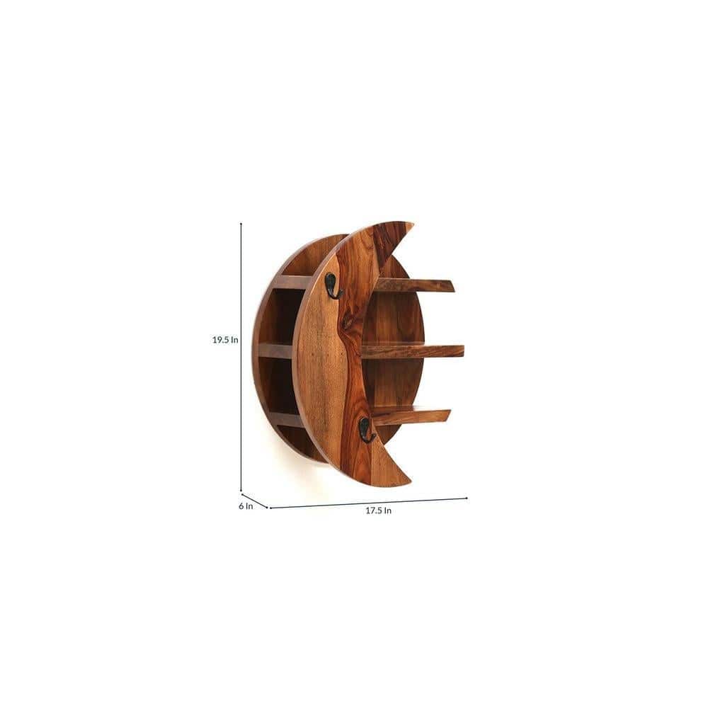 WOODENMOOD Round Wall Rack