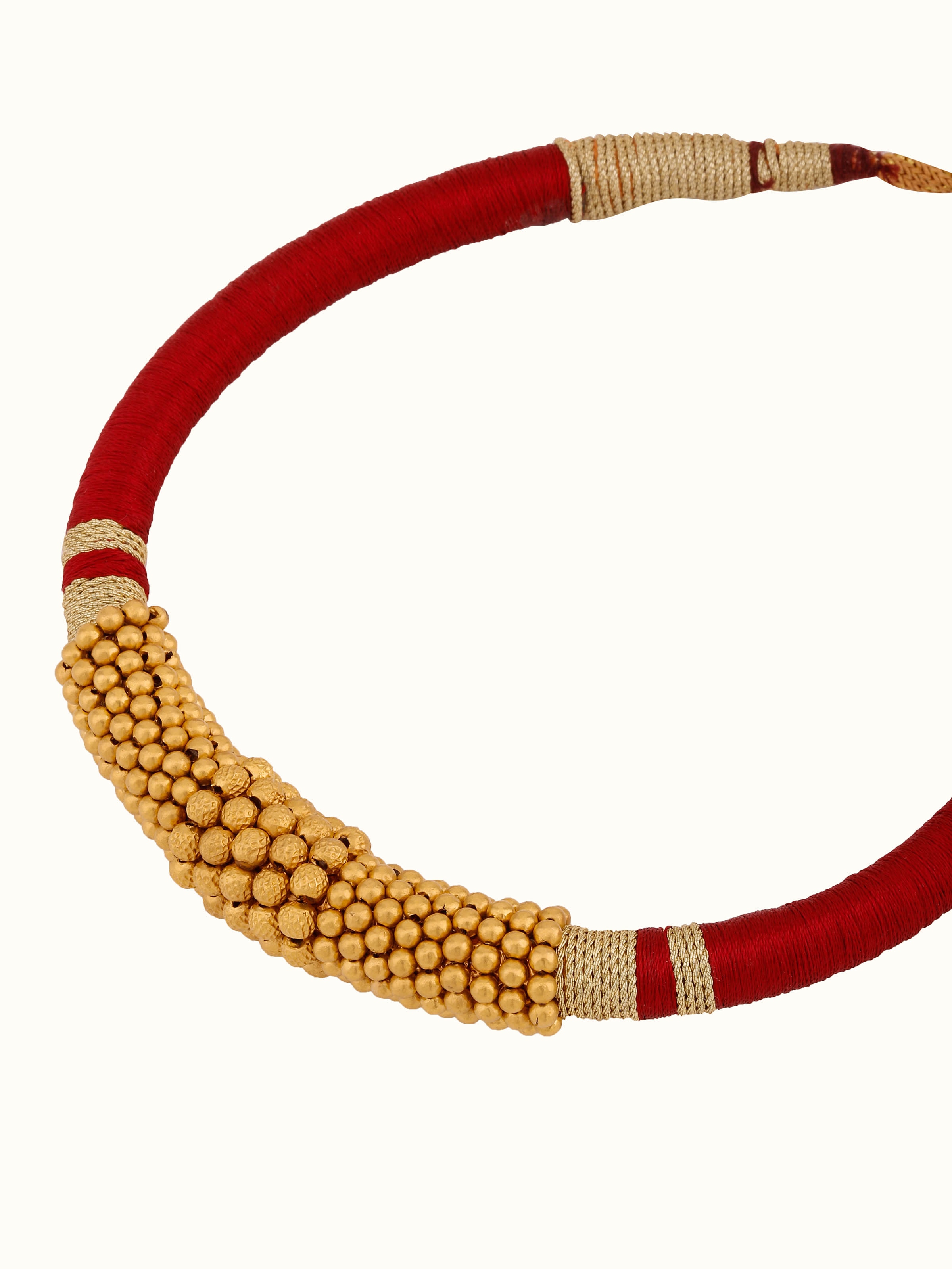 On-body view of Thushi 22 Karat Collar Necklace — Swadesh