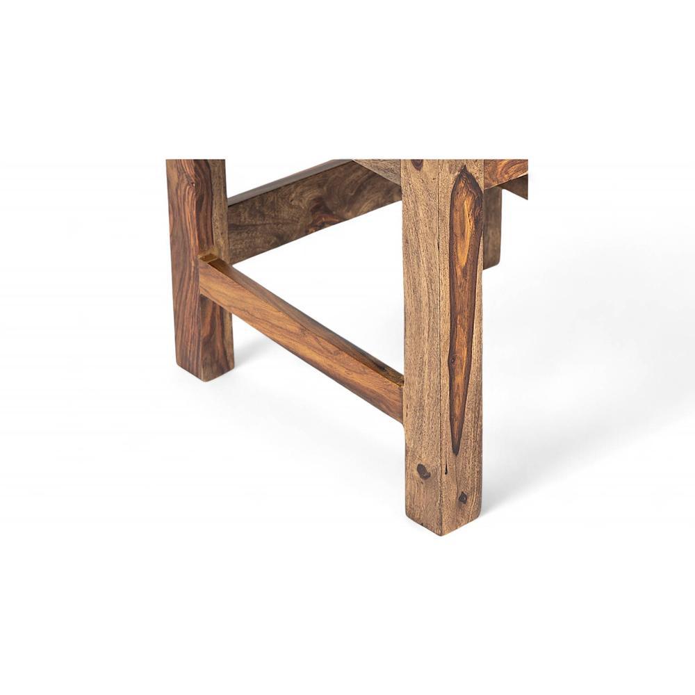 Columbus wood Dining Chair in Anchor Grey Fabric Cushioning with TEAK FINISH