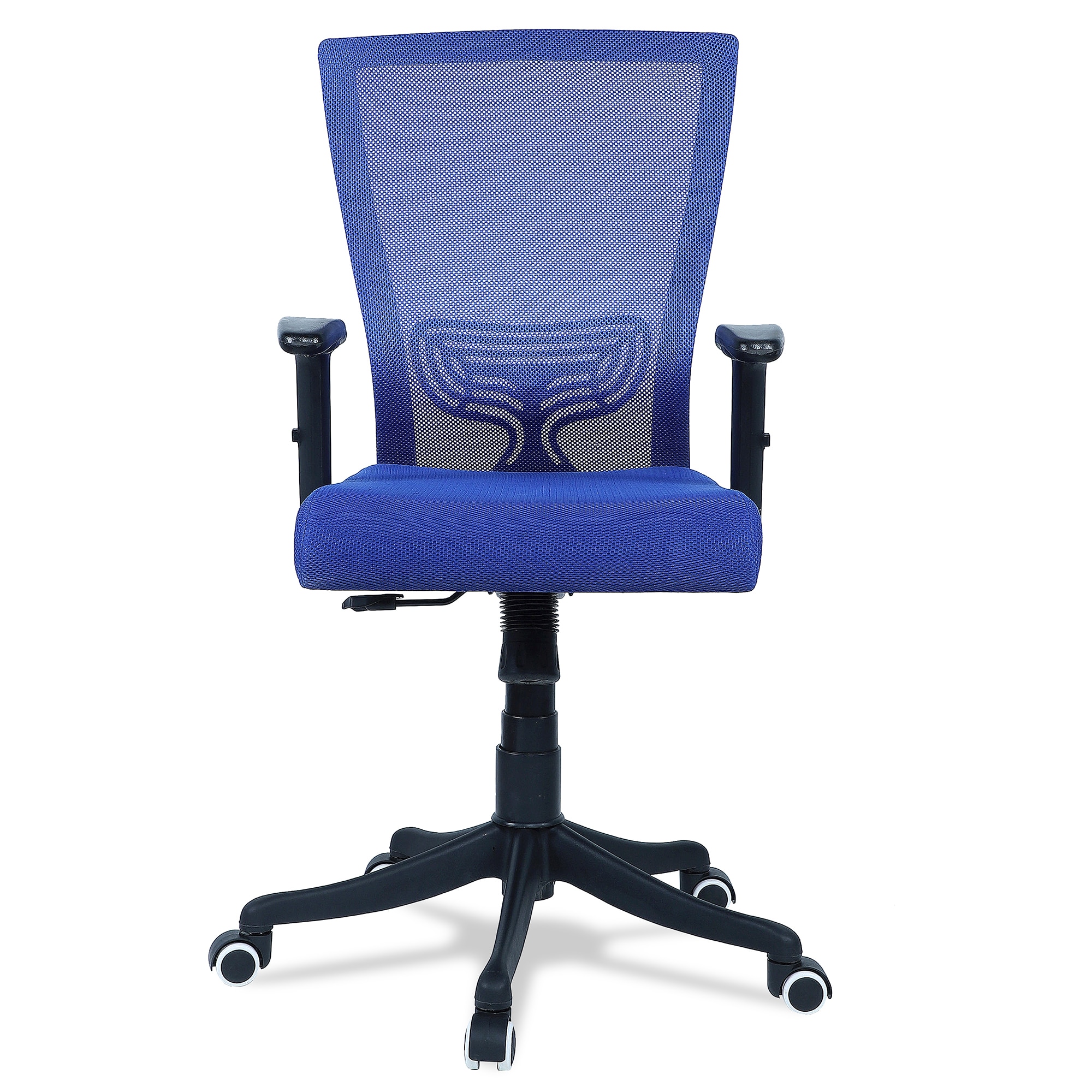 Ebeaony Mid Back Ergonomic Chair in Blue Colour