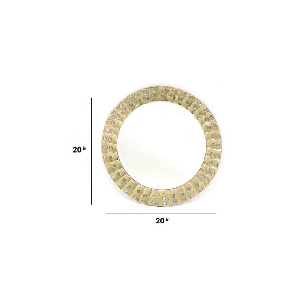 Gleaming Stainless Steel Wall Mirror Gold colour