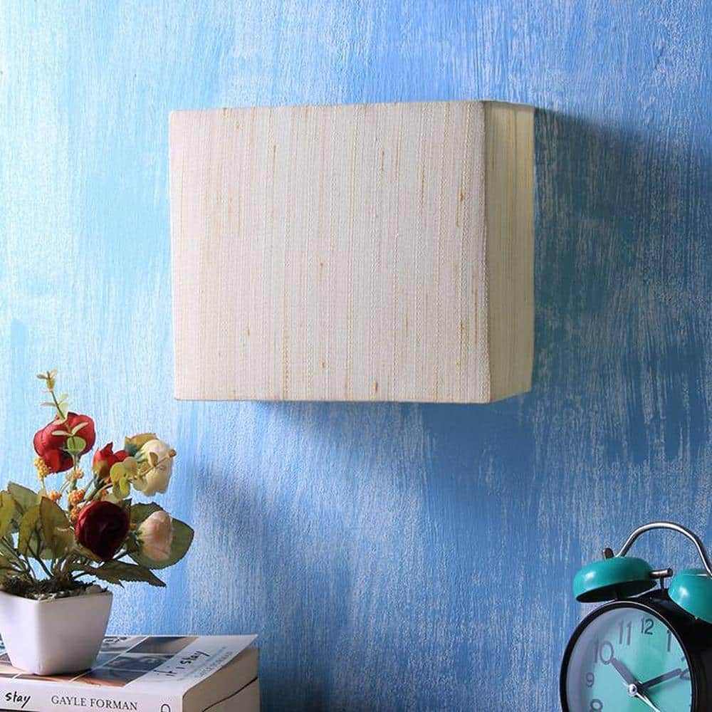Leighanna Off White Fabric Wall Light