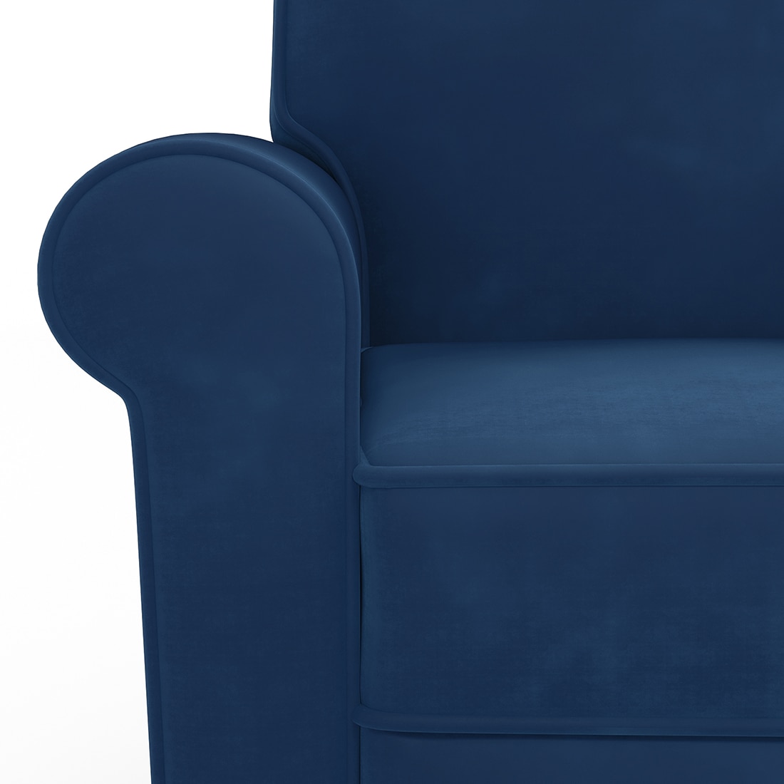 Diaz Rocker Swivel Recliner in Blue Micro Velvet Colour