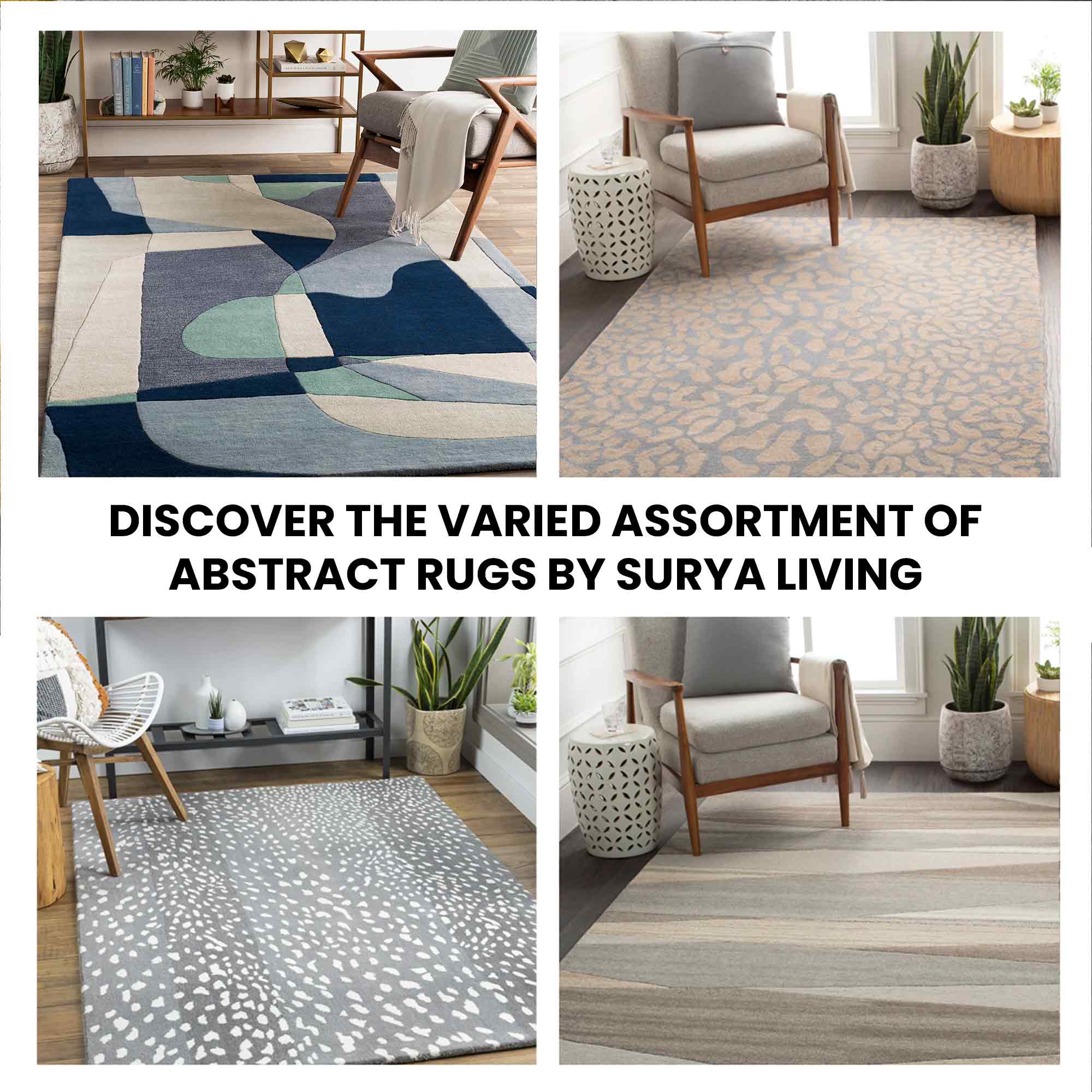 Yellow and Ivory Wool Rug