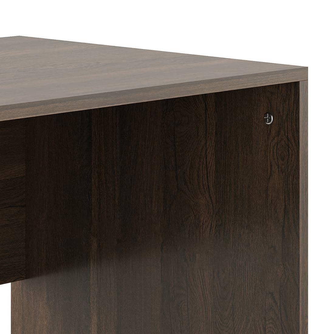 Carl Engineered Wood Study Table in Deep Oak Finish