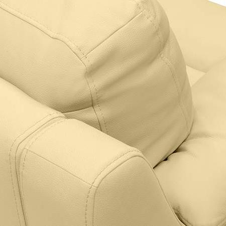 Farina 1 Seater Half Leather Sofa in Cream Colour