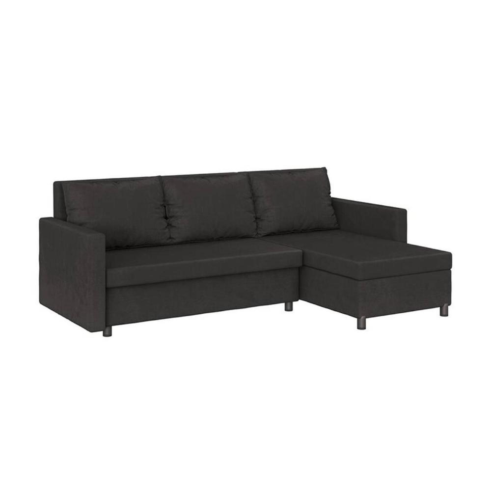 Wego 3 LHS Sofa cum Bed with Storage in Dark Brown Colour