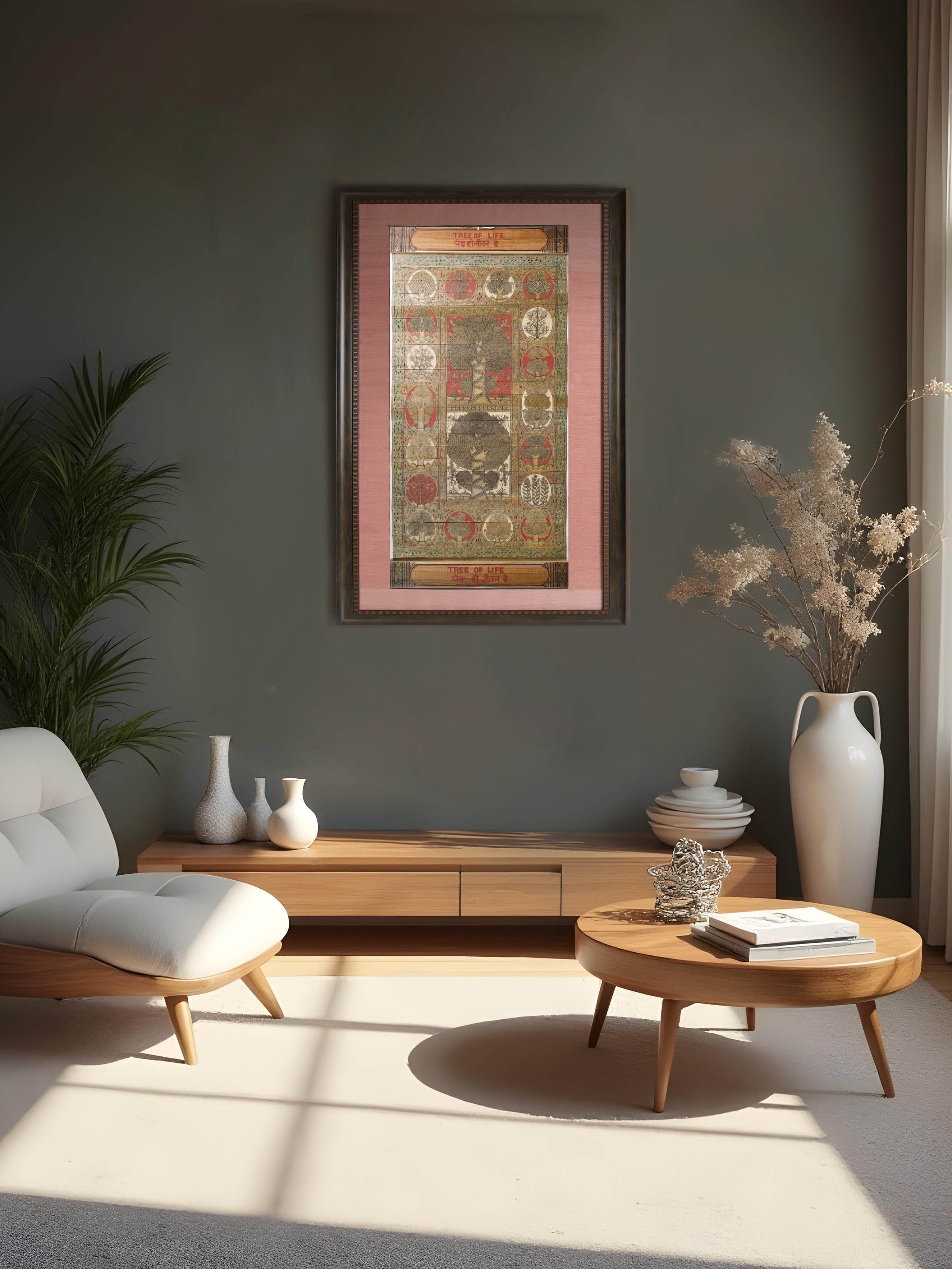 Tree of Palm Leaf Engraving