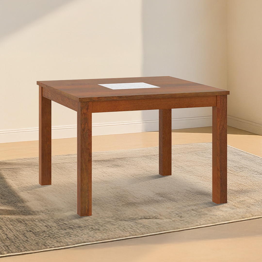 Brighton Square 4 Seater Dining Table Finish Amber Walnut