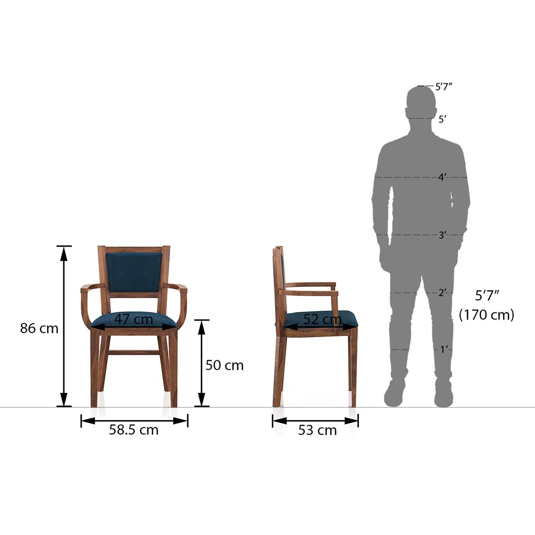 Aurelio Study Chair Without Headrest in Delft Blue Colour