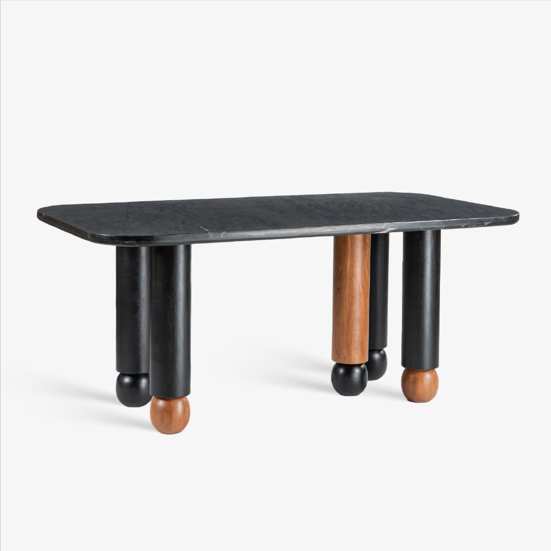Noto Marble Dining Table in Black Colour - Orange Tree