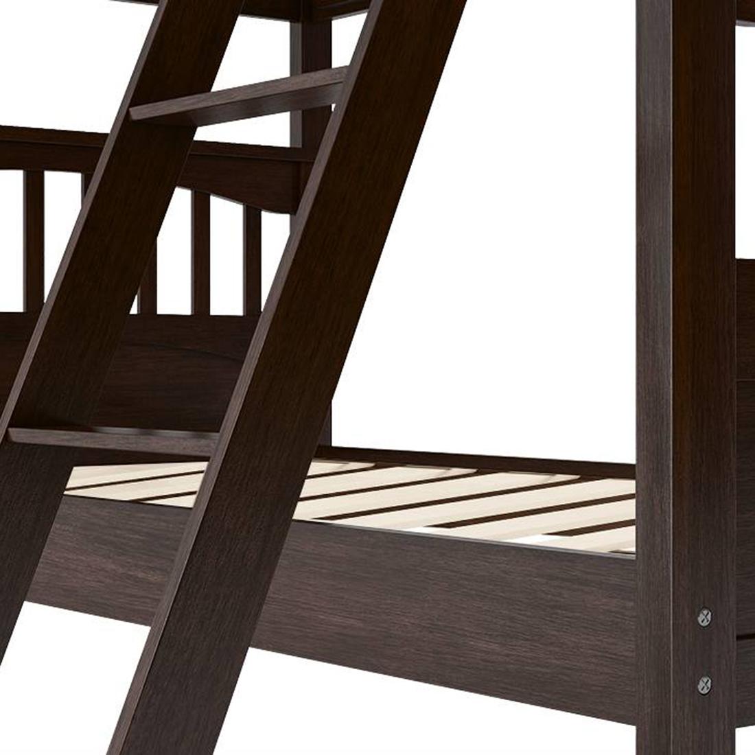 Barnley Bunk Bed In Dark Walnut Finish