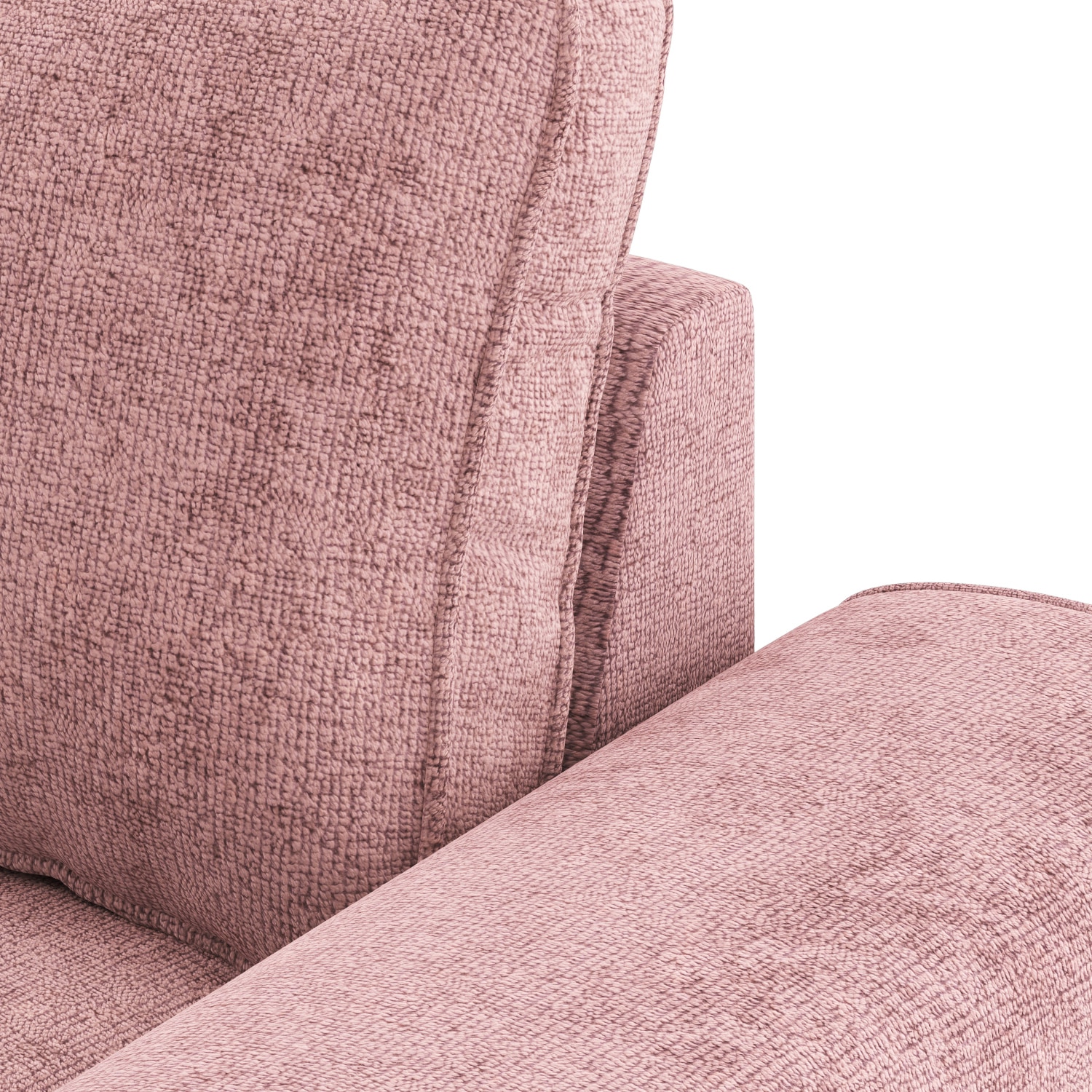 Barcelona Essential 3 Seater Fabric Sofa In Desert Rose