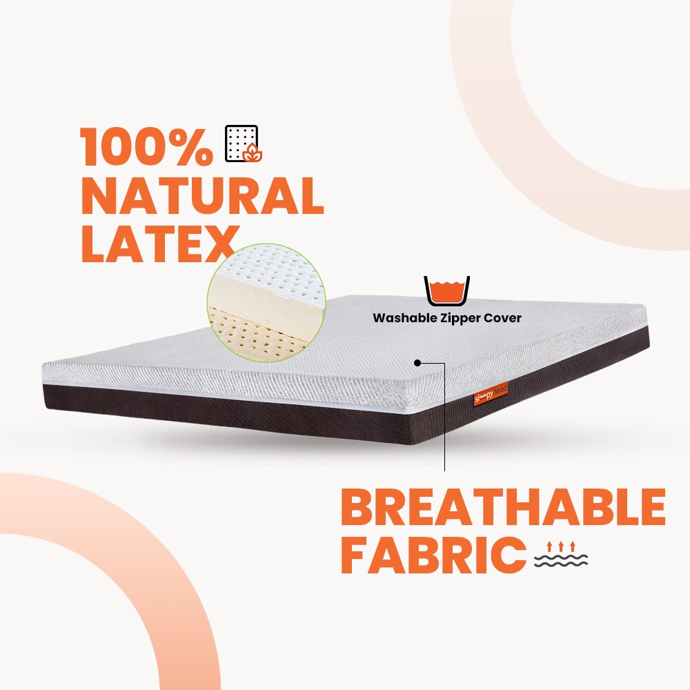 Laxe Natural Pincore Latex Mattress (78 x 72 in, 8 Inches)