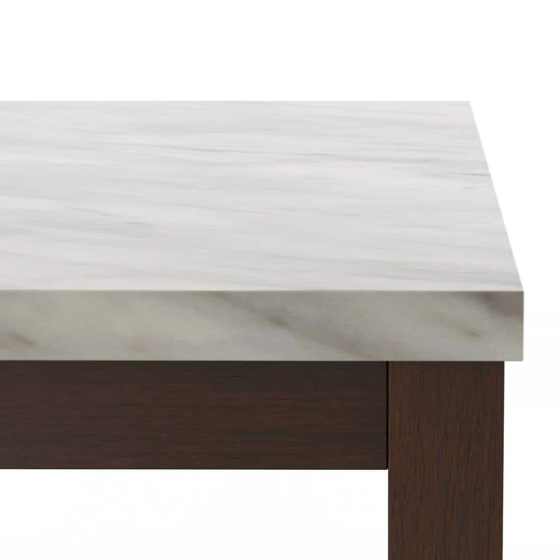 Matteo 6 Seater Dining Table Finish - Dark Walnut with of 6 lawson dinig chairs