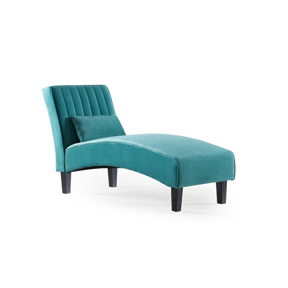 Fiest Velvet Chaise Launger in T Blue Colour