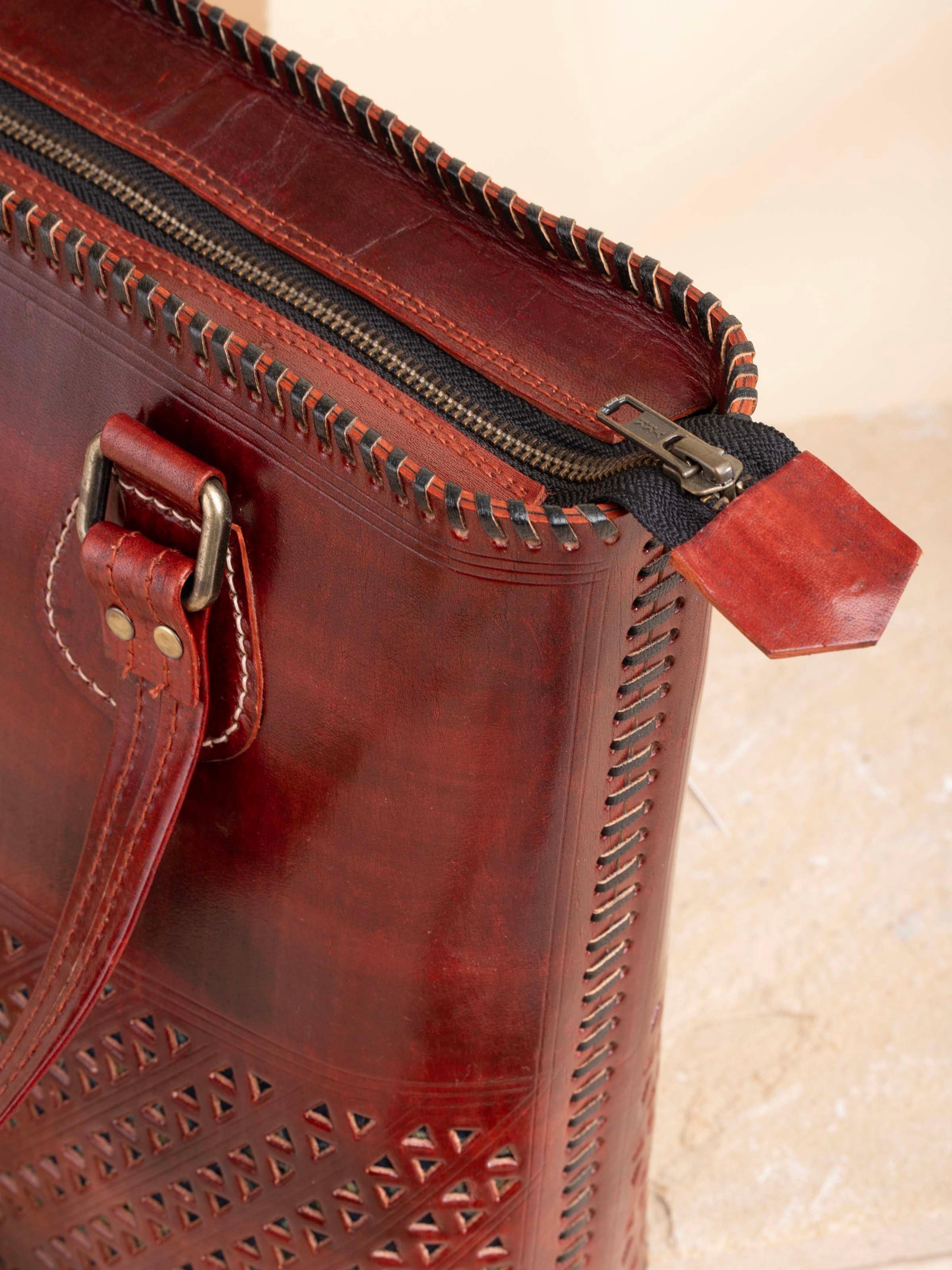 Kutchi Leather Tote Bag