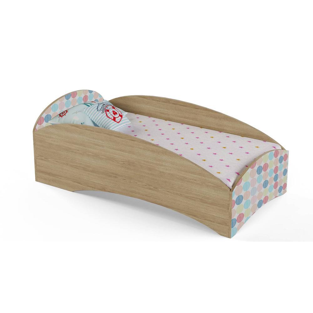 Loopy Loop Engineered Wood Bed in Multi Coloured Colour