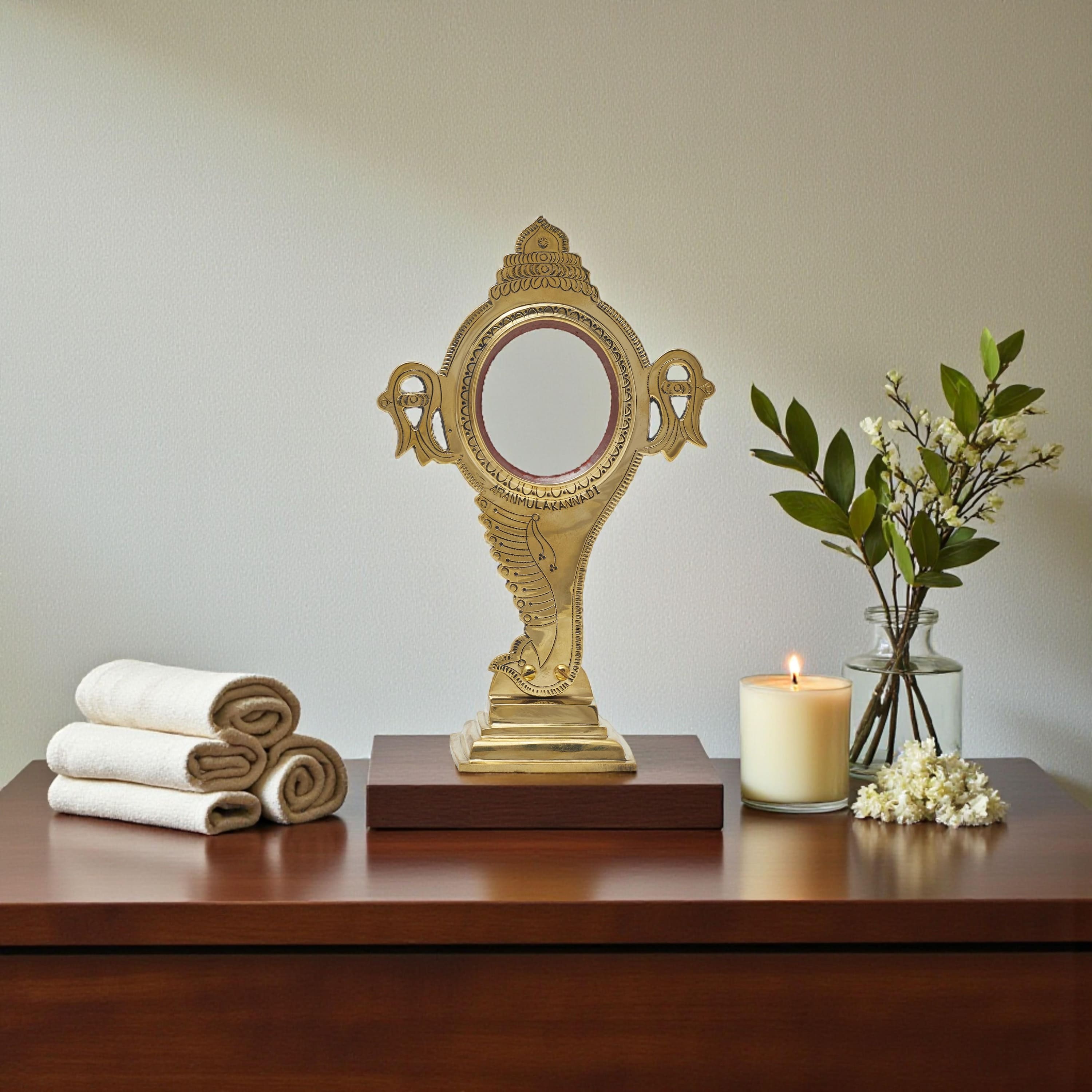 Natural Aranmula Kannadi Brass Mirror