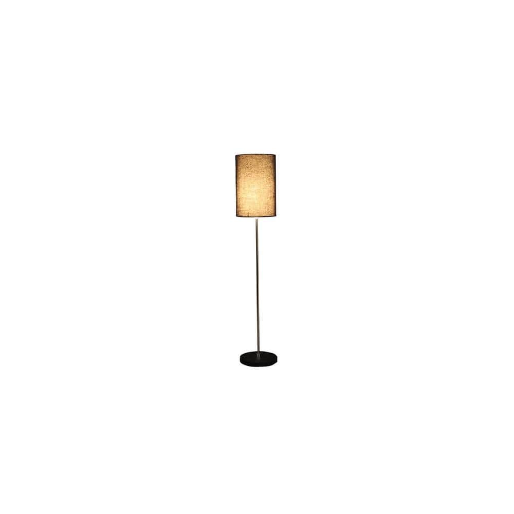 Sequin Black Cotton Shade Floor Lamp
