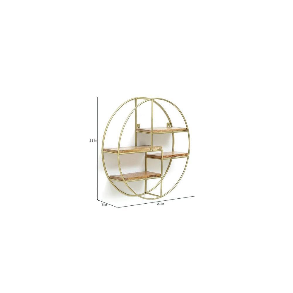 WOODENMOOD Round Wall Rack