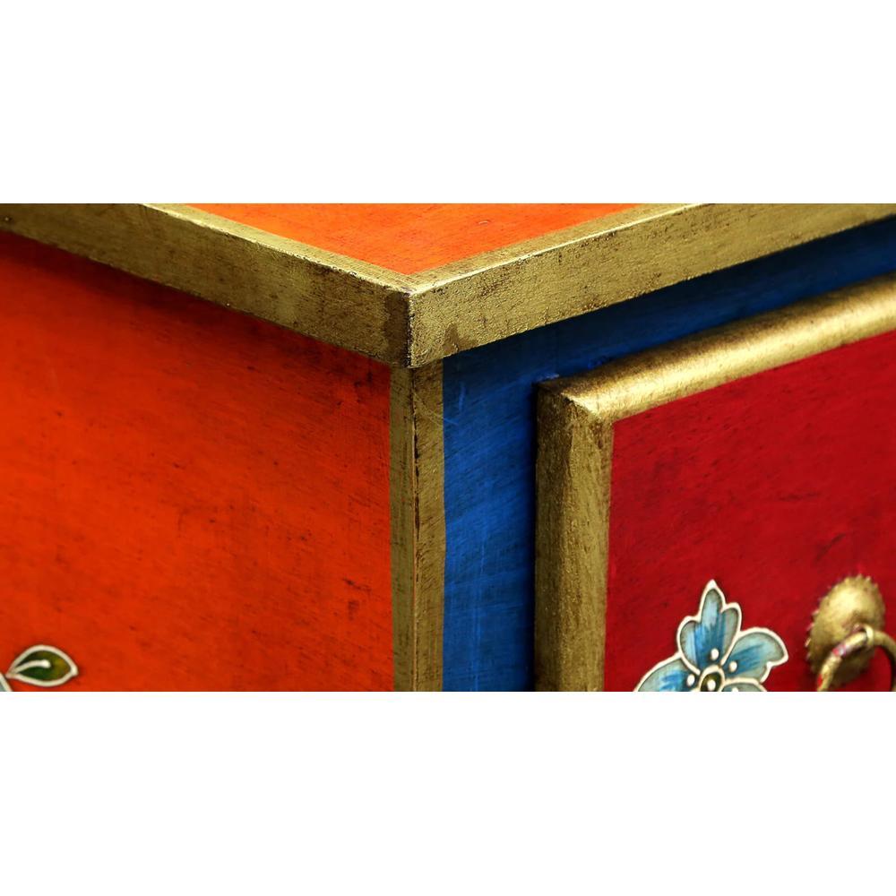 LysanderSolid Wood Hand Painted Chest Of Drawer in MultiColour