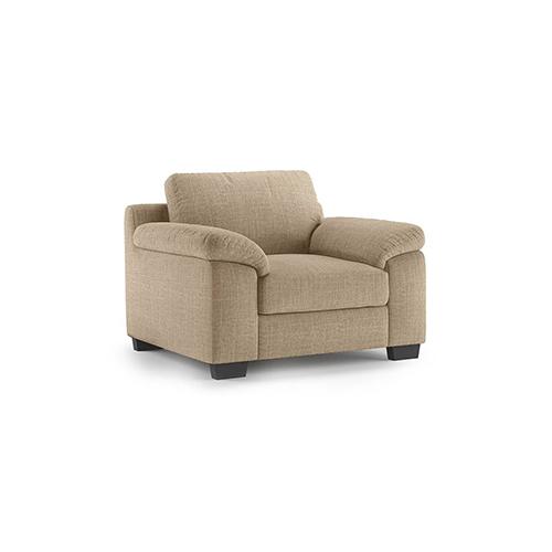 Esquel Luxe 1 Seater Fabric Sofa in Sandshell Beige Colour