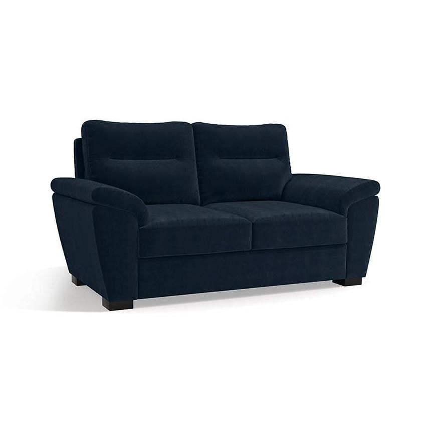 Adelaide Luxe 2 Seater Fabric Sofa in Sea Port Blue Velvet Colour