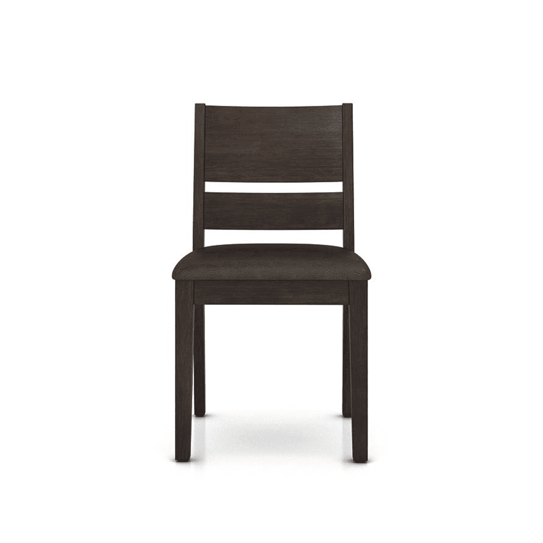 Cabalo Solid Wood Dining Chair Set Of 2 In Dark Walnut Finish