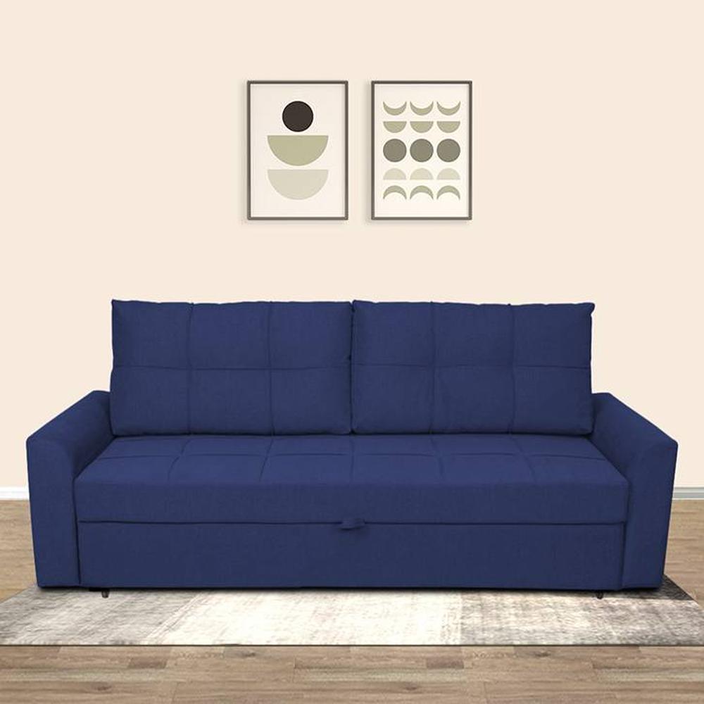 Barato 3 Pull Out Sofa Cum Bed In Nav Blue Colour