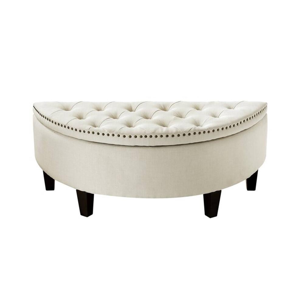 Replon 2 Ottoman with Storage Color in Cream