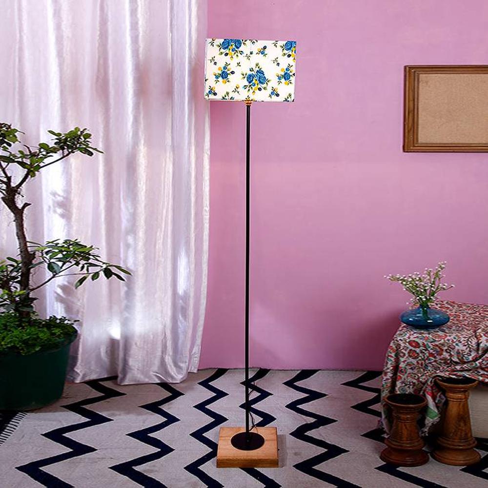Eastwood Multicolour Cotton Shade Floor Lamp