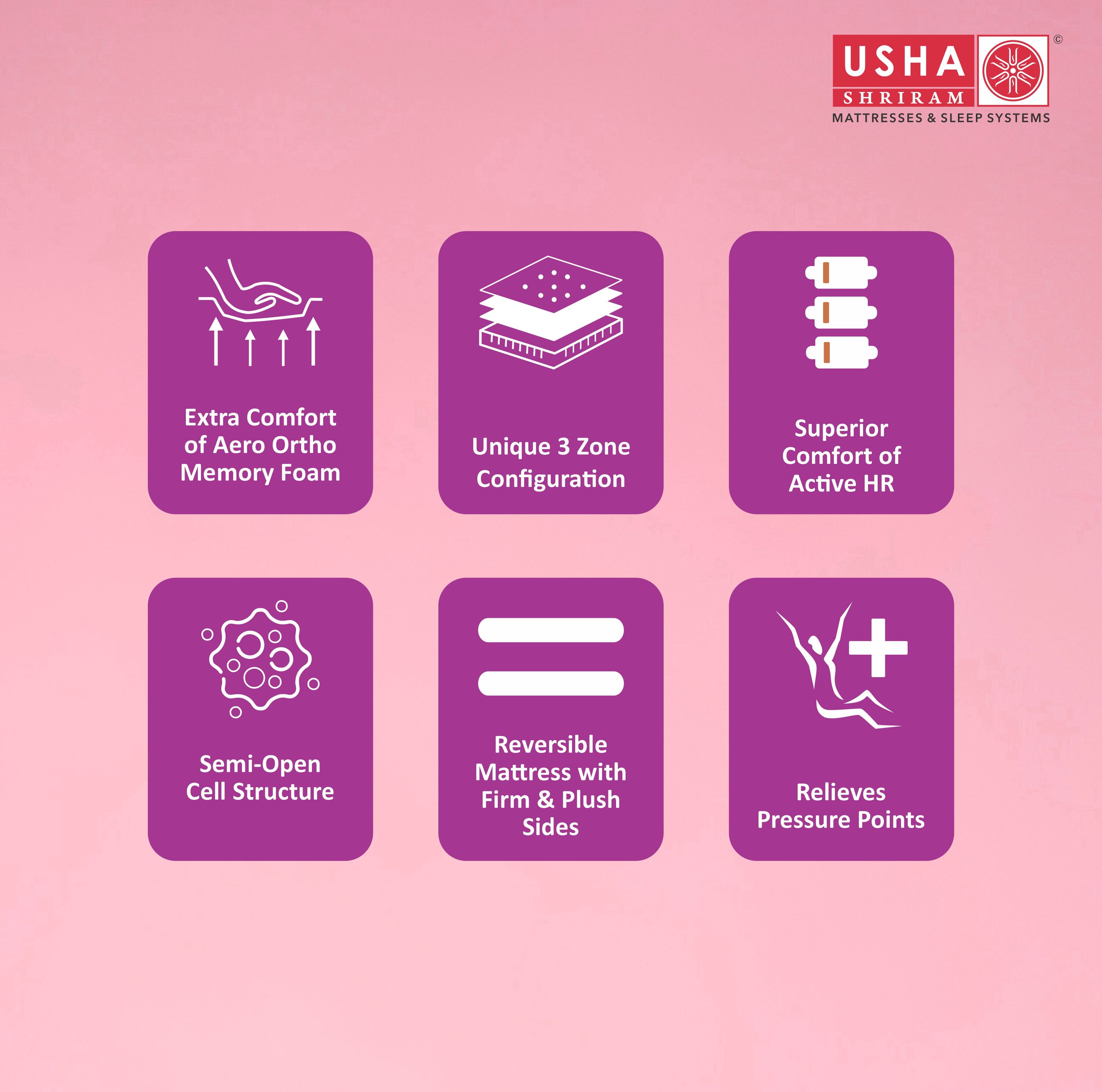 Aero Ortho Memory Spine Alignment Double Size Mattress (Mattress Thickness: 10 Inches, Mattress Dimensions: 72 x 48 in)