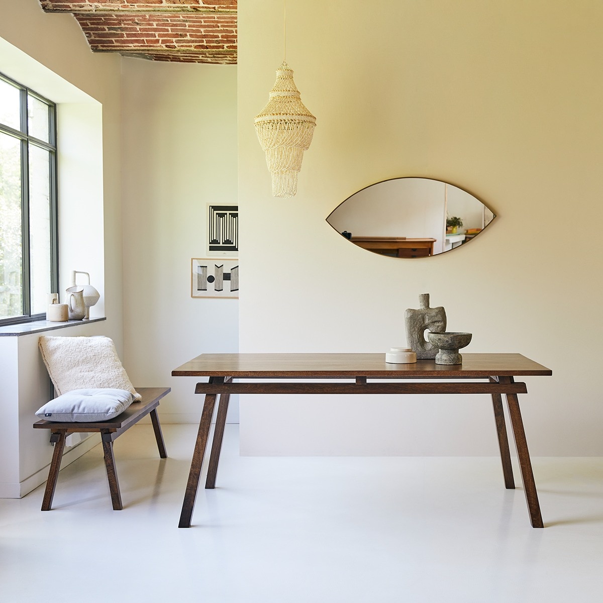 Quinlynn Solid Wood 4 Seater Dining Table in Provincial Teak Finish - Woodenmood