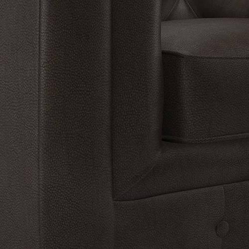 Winchester 2 Seater Leatherette Sofa in Chocolate Colour