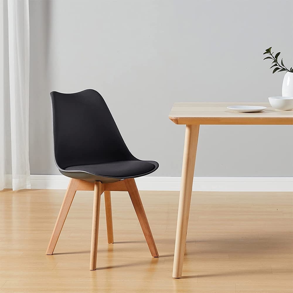 Kepler Brooks Valente Cafeteria Dining Chair in Black Colour - Kepler Brooks