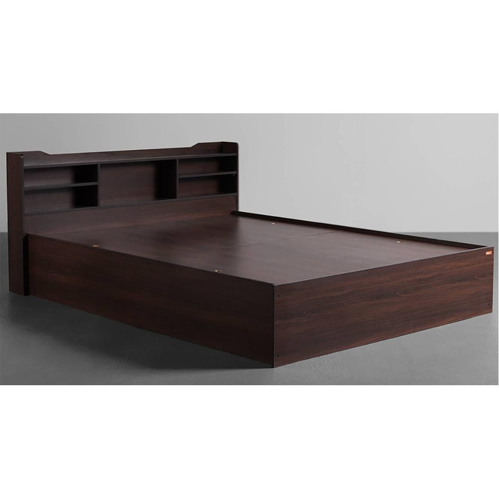 Sleepyhead Bed Es | Engineered Wood Queen Size Bed With Box Storage (Chestnut Dark)