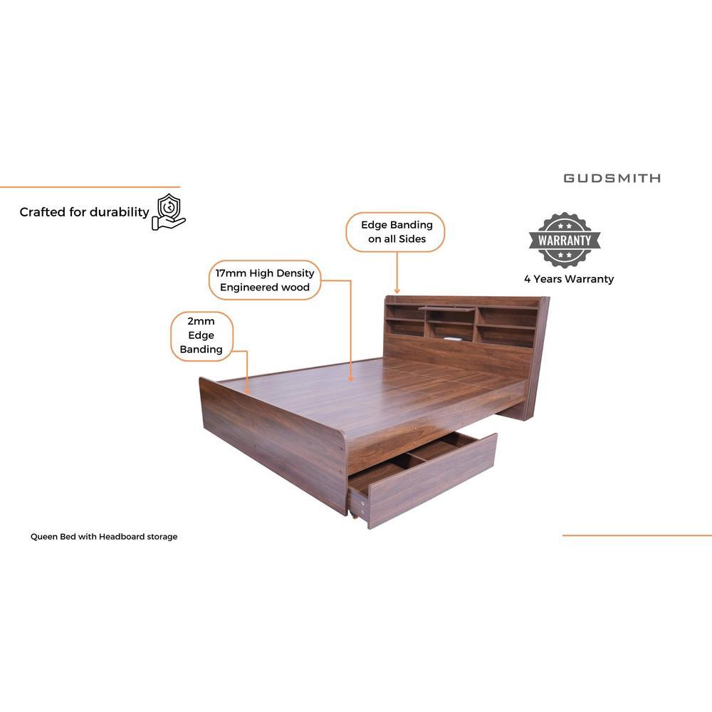 Merkel Engineered Wood Drawer Storage Bed