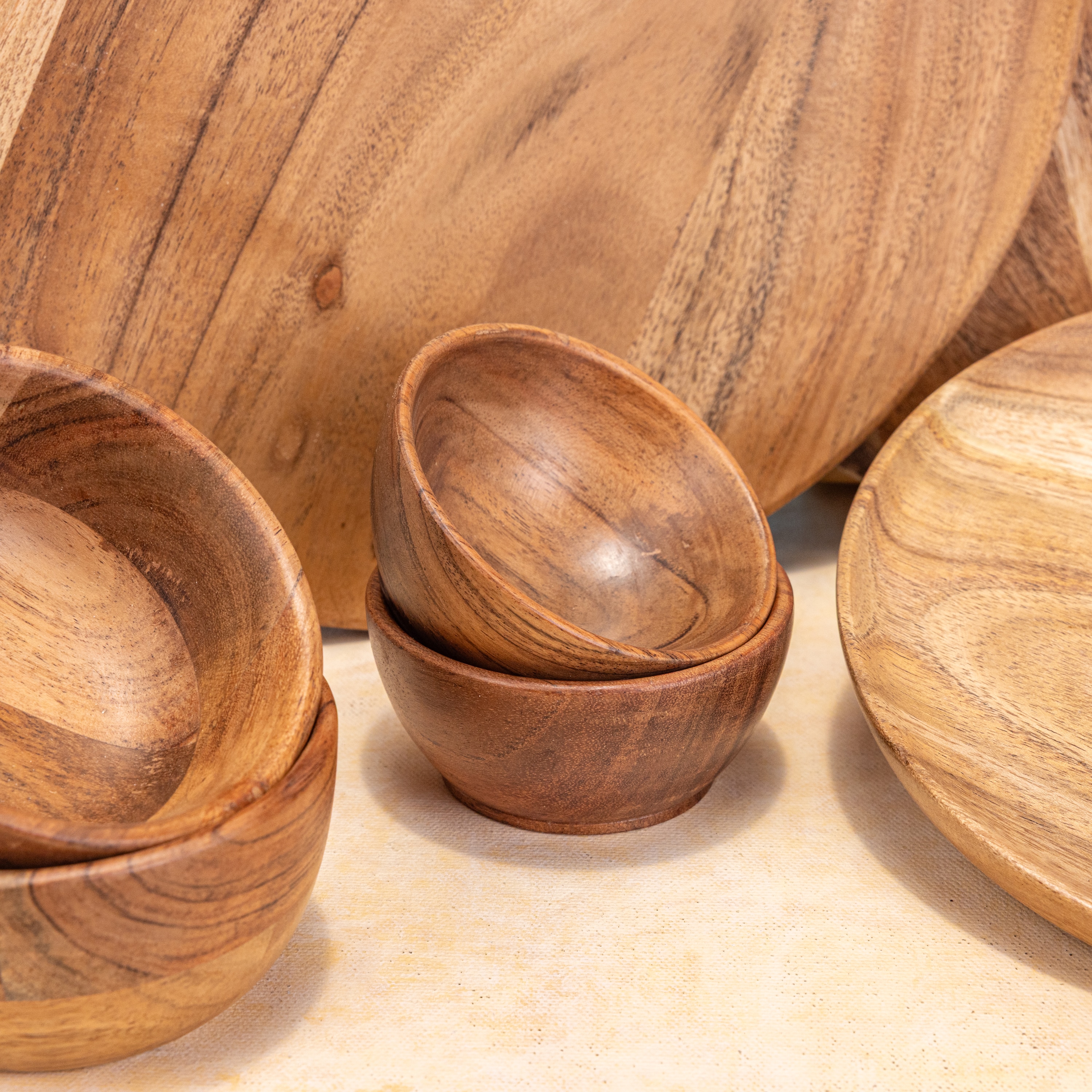 Ireka Homes Dinamate 8 Piece Acacia Wood Dinner Set - Ireka Homes