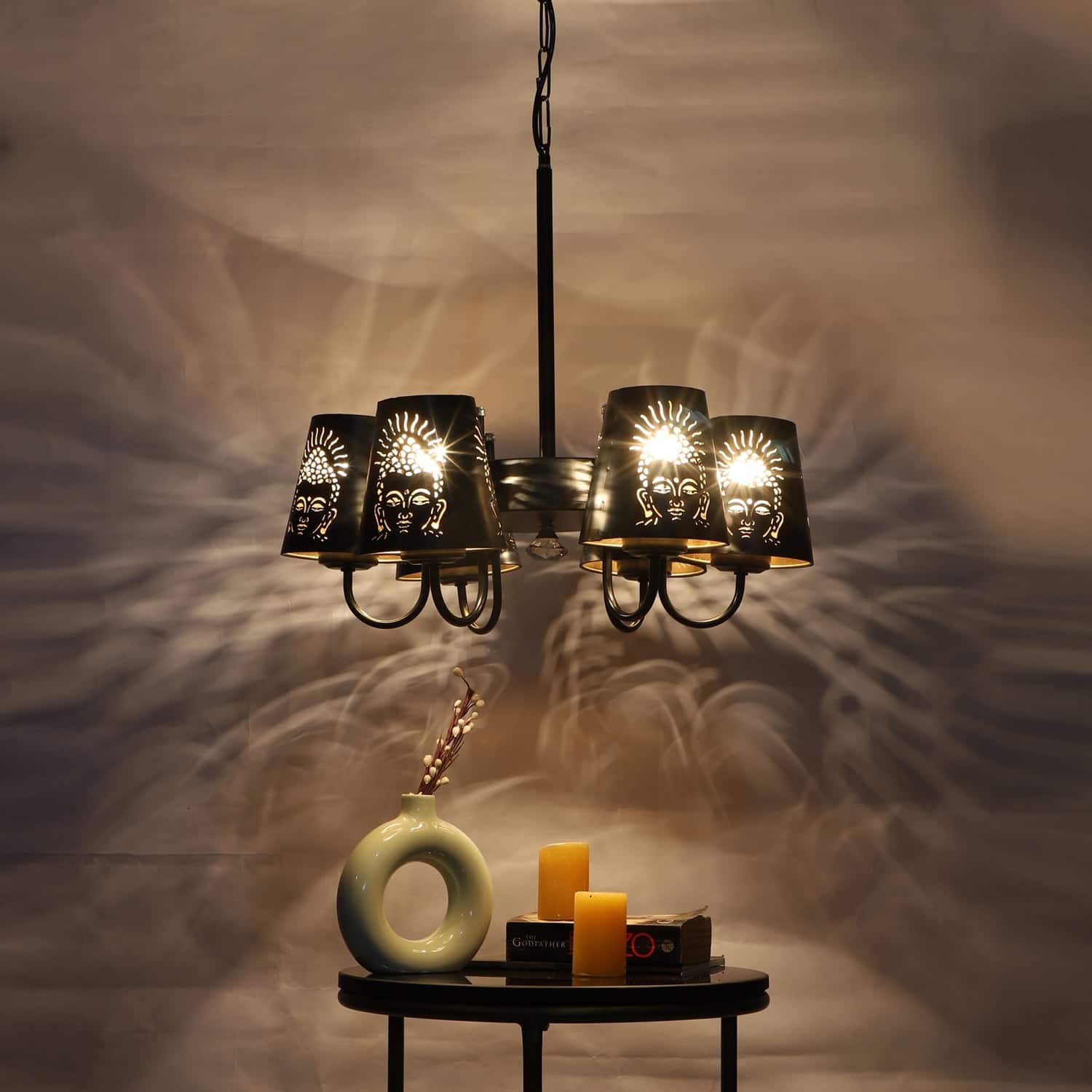 Devansh Solid Wood Electric Wall Light in Multi Colour with Multi Shade Count of 1 Light