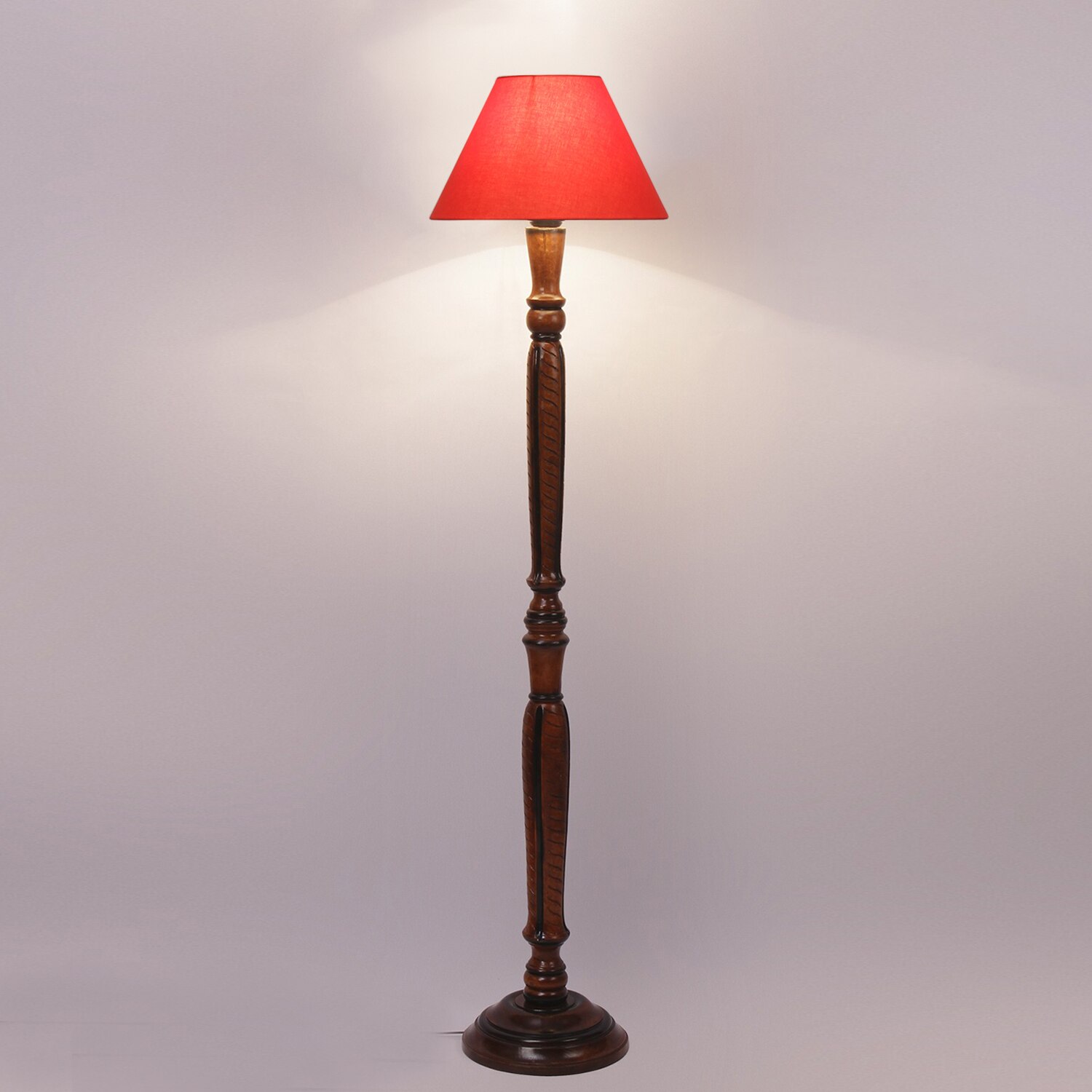 Devansh Wooden Floor Lamp