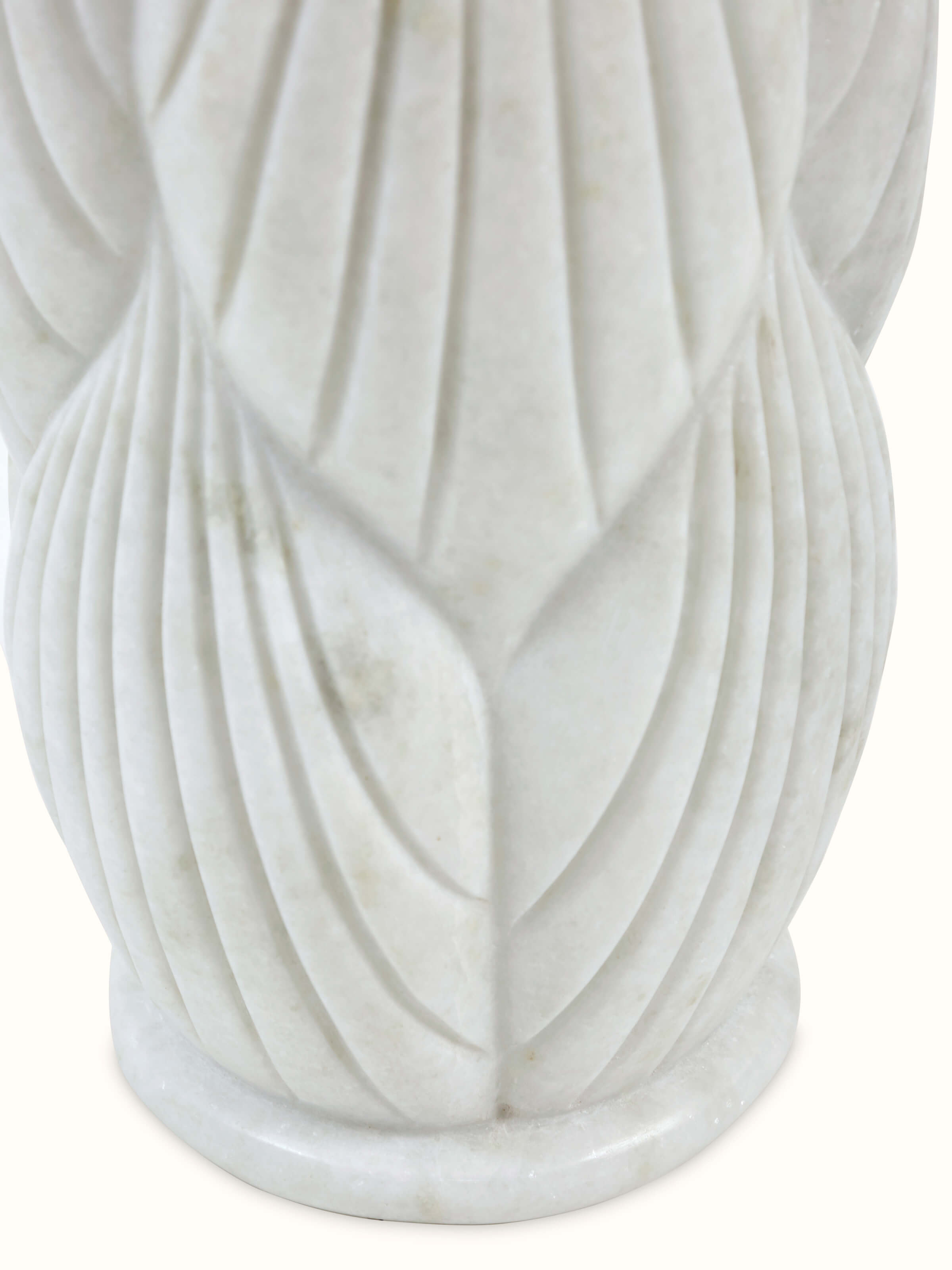 Another detail close-up of marble carving floor vase texture