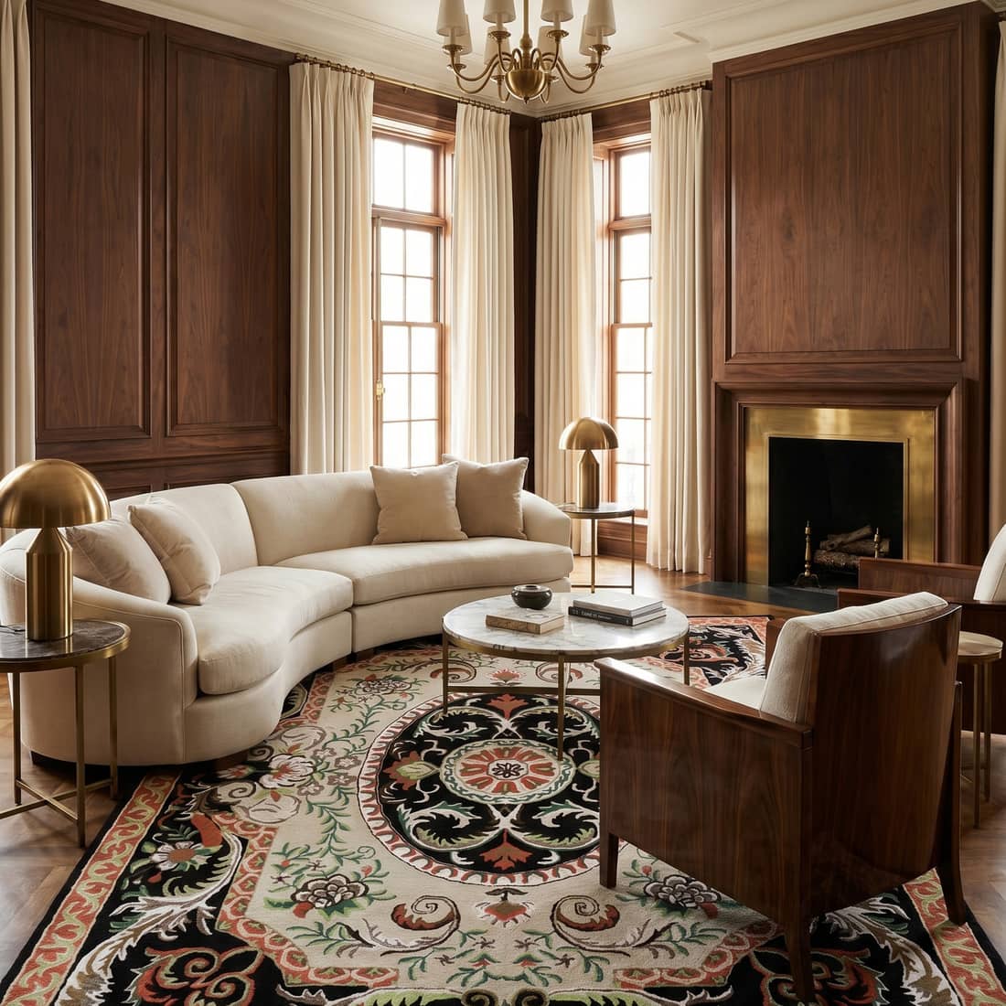 Jaipur Rugs Medallion Wool And Viscose 8x10 Feet Ebony And Natural White Hand Tufted Rug Carpet